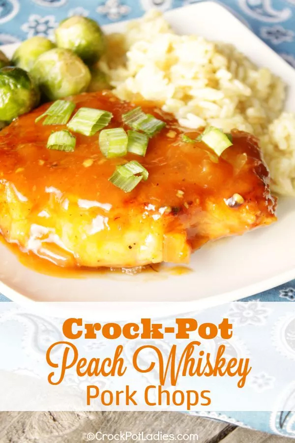 Crock-Pot Peach Whiskey Pork Chops